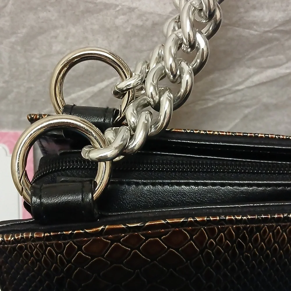 ​Miche Classic Base Bag & Jen Shell Set | Snake Print & Silver Chains